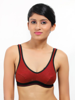

Fabme Women's Sports Non Padded Bra(Red)