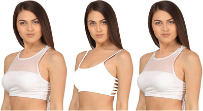 

Gold Dust Styles Girls Padded Bra Girl's Sports Bra(White, Multicolor