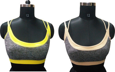 

Gold Dust Celebrity Style Girls Sports Bra Girl's Sports Bra(Multicolor