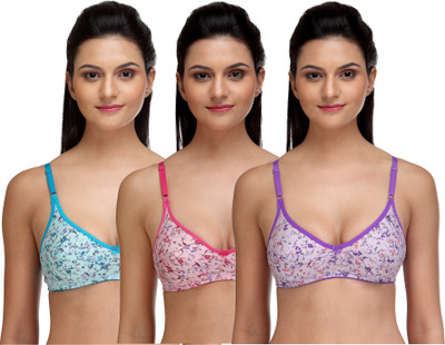

Fashigo Women's Full Coverage Non Padded Bra(Multicolor)