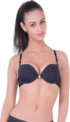 

PrivateLifes Women's Push-up Lightly Padded Bra(Black)