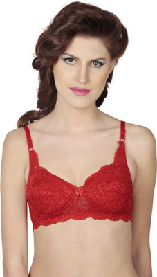 JSR Paris Beauty OLIVE Women Full Coverage Non Padded Bra(Red)