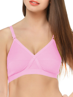 

Fashigo Women's Full Coverage Non Padded Bra(Pink)