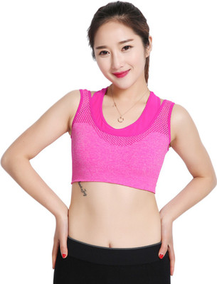 

Gold Dust Style Girls Sports Padded Bra Girl's Sports Bra(Pink