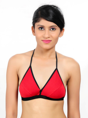 

Fabme Women's Full Coverage Non Padded Bra(Red)