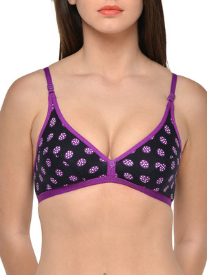 

Fabme Women's T-Shirt Non Padded Bra(Black)