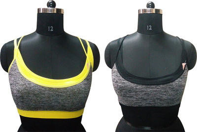 

Gold Dust Celebrity Style Girls Sports Bra Girl's Sports Bra(Multicolor