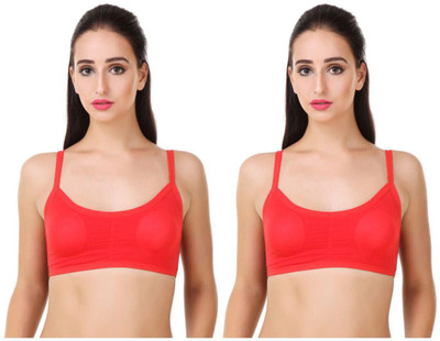 

Gold Dust Styles Girls Padded Bra Girl's Sports Bra(Red, Multicolor