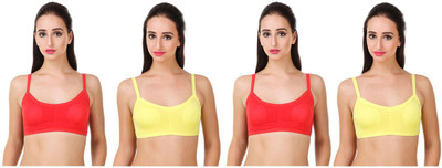 

Gold Dust Styles Girls Padded Bra Girl's Sports Bra(Red, Yellow, Multicolor