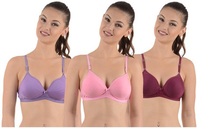 

Pink Pearl Women's Push-up Lightly Padded Bra(Multicolor, Mauve;pink;falsa