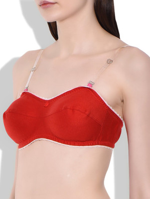 

Fabme Women's T-Shirt Non Padded Bra(Red)