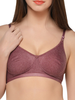 

Fabme Maroon Women's T-Shirt Non Padded Bra(Maroon
