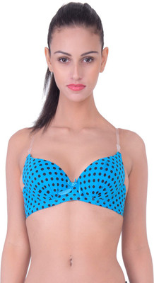 

PrivateLifes Women's Push-up Lightly Padded Bra(Blue)