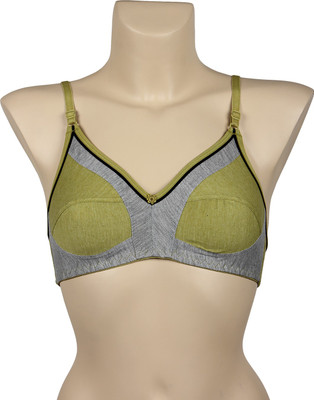 JSR Paris Beauty Dual Toned Women Full Coverage Non Padded Bra(Green, Grey)
