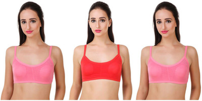 

Gold Dust Styles Girls Padded Bra Girl's Sports Bra(Pink, Red, Multicolor