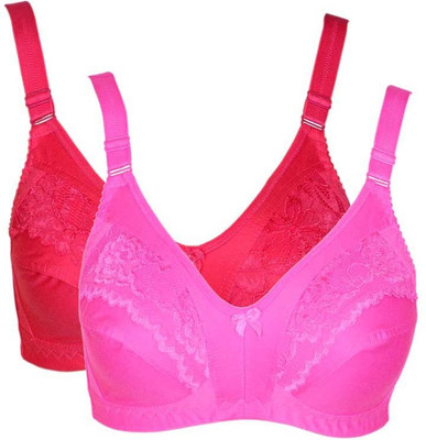 

Teeny Bopper Women's Minimizer Bra(Multicolor), Dark pink;red