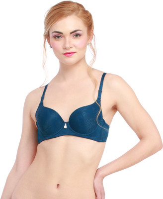 

Glus Women's T-Shirt Lightly Padded Bra(Blue)