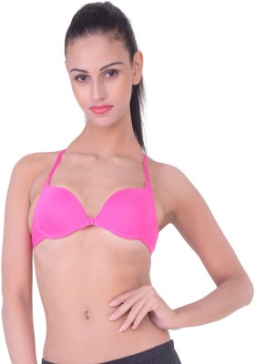 PrettyCat Front Open Women Push-up Heavily Padded Bra(Pink)