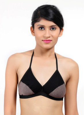 

Fabme Women's Full Coverage Non Padded Bra(Black)