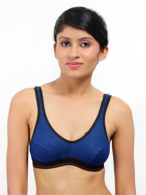 

Fabme Women's Sports Non Padded Bra(Blue)