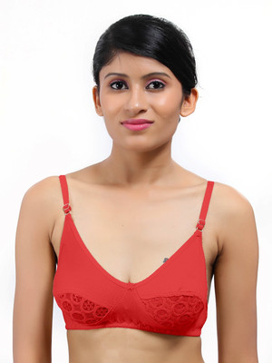 

Fabme Women's Full Coverage Non Padded Bra(Red)