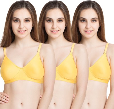 TWEENS by Belle Lingeries Sleek Look Non-Padded Women Full Coverage Non Padded Bra(Yellow)