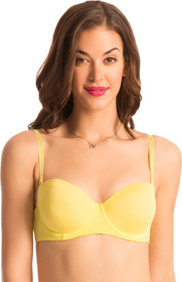 

PrettySecrets Women's T-Shirt Lightly Padded Bra(Yellow)