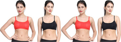 

Gold Dust Styles Girls Padded Bra Girl's Sports Bra(Red, Black, Multicolor
