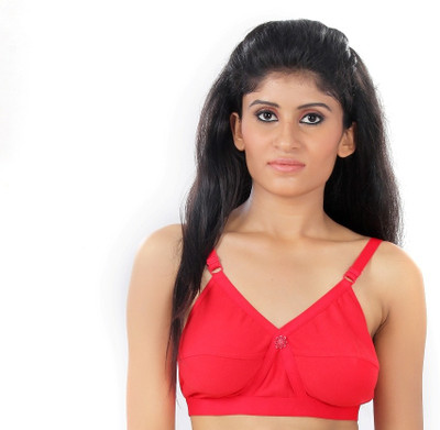 

Fabme Women's Full Coverage Non Padded Bra(Red)