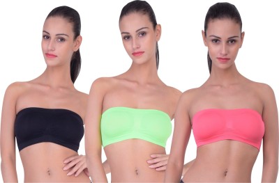 Piftif Women Bandeau/Tube Bra(Multicolor)