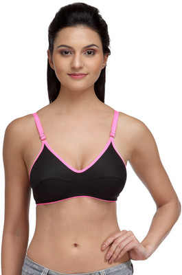 

Fashigo Women's Full Coverage Bra(Black), Black;pink