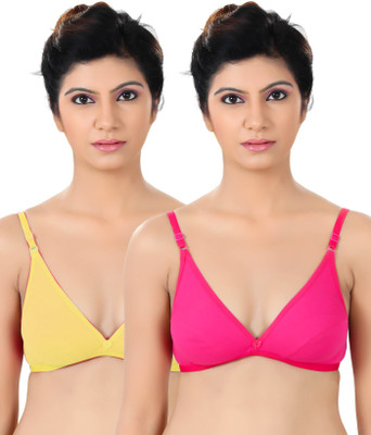 

S4S Women's Push-up Non Padded Bra(Pink, Yellow)