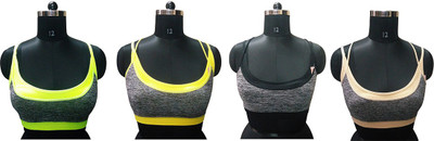 

Gold Dust Celebrity Style Girls Sports Bra Girl's Sports Bra(Multicolor