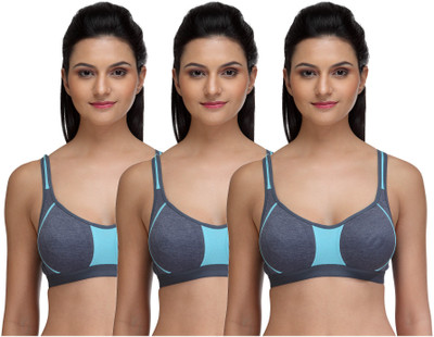 

Fashigo Women's Sports Bra(Dark Blue), Light blue;navy blue
