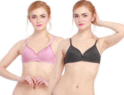 

Glus by Glupick Women's Push-up Lightly Padded Bra(Black, Pink), Carbon black;onion