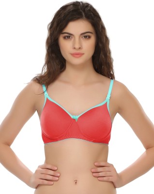 Clovia T-Shirt Women T-Shirt Lightly Padded Bra(Maroon)