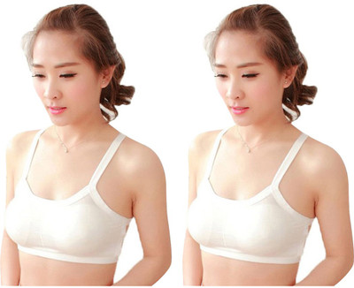 

Gold Dust Styles Girls Padded Bra Girl's Sports Bra(White, Multicolor