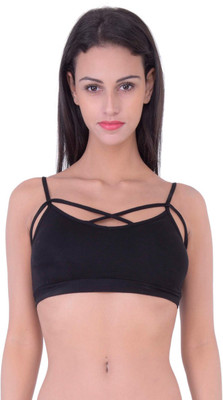 

PrivateLifes Women's Sports Lightly Padded Bra(Black)