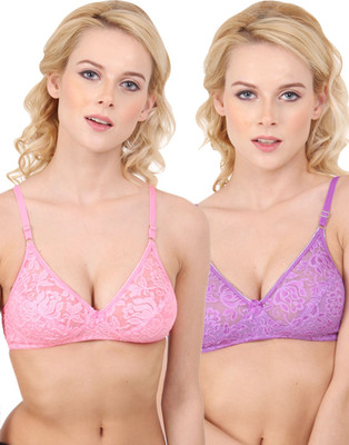 

Urbaano Women's T-Shirt Non Padded Bra(Purple, Pink, Purple_2
