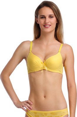

Two Dots Women's T-Shirt Lightly Padded Bra(Yellow)