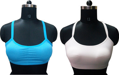

Gold Dust Celebrity Style Girls Sports Bra Girl's Sports Bra(Blue, White, Multicolor
