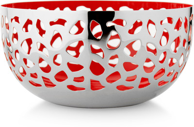 

Magppie Stainless Steel Bread Basket(Silver, Red)