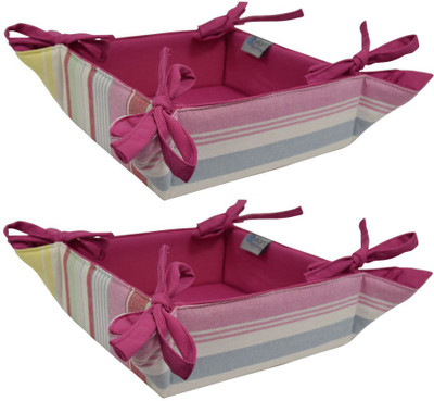 Elan Cotton Bread Basket(Multicolor)