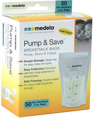 

Medela Pump & Save Breastmilk Bags (20 Pieces) - Manual(White)