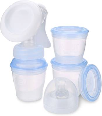 Philips Comfort Manual Breast Pump and Storage Cup  - Manual (White, Blue) 