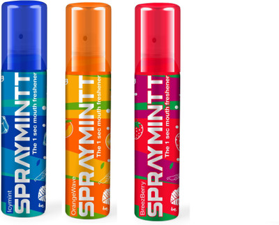 

Midas Care Spraymintt Combo: Icymint (Pack of 2) + Breezeberry (Pack of 2) + Orangewave (Pack of 2) Spray(90 g)