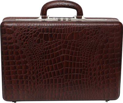 

C Comfort Genuine Leather Expandable Office Bag Small Briefcase - For Men(Brown)