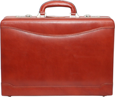 

C Comfort Genuine Leather Expandable Briefcase Office Bag Medium Briefcase - For Men(Tan)