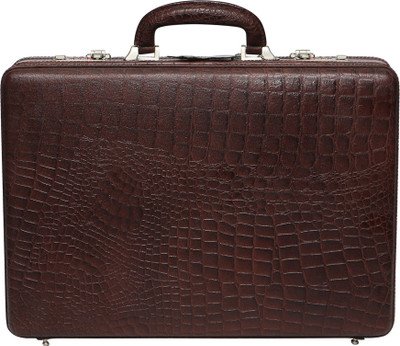 

C Comfort EL448 Genuine Leather Expandable Briefcase Office Bag Medium Briefcase - For Men(Brown)