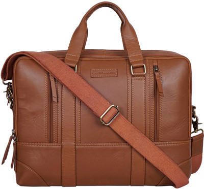

Justanned JTMB345-3 Medium Briefcase - For Men(Tan)